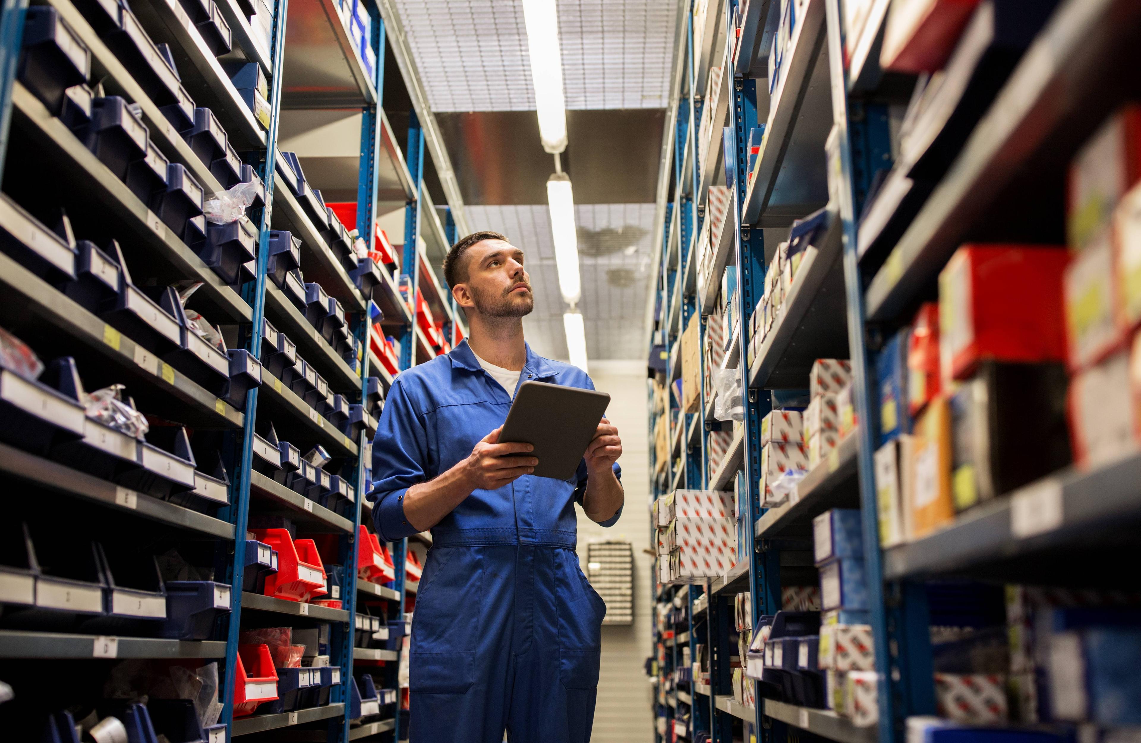 Man standing in warehouse