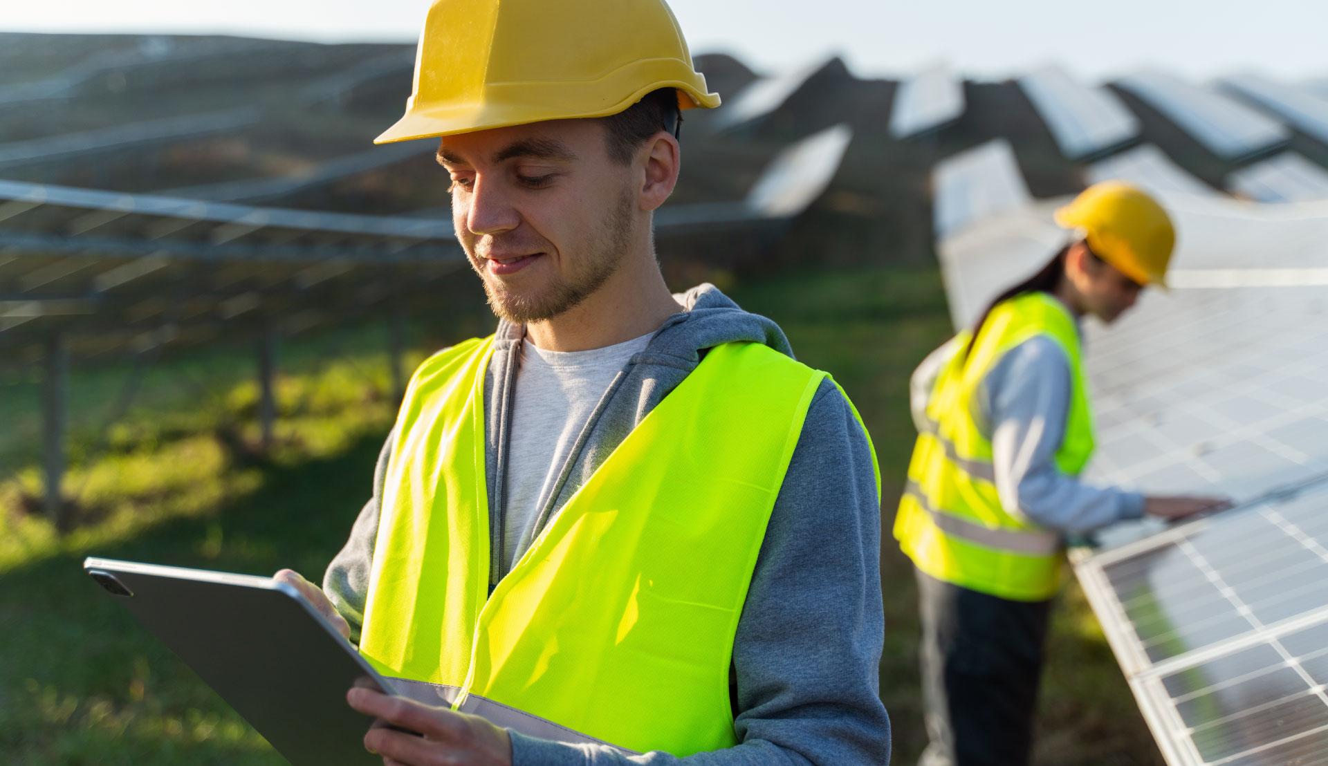 Trabajador con Tablet