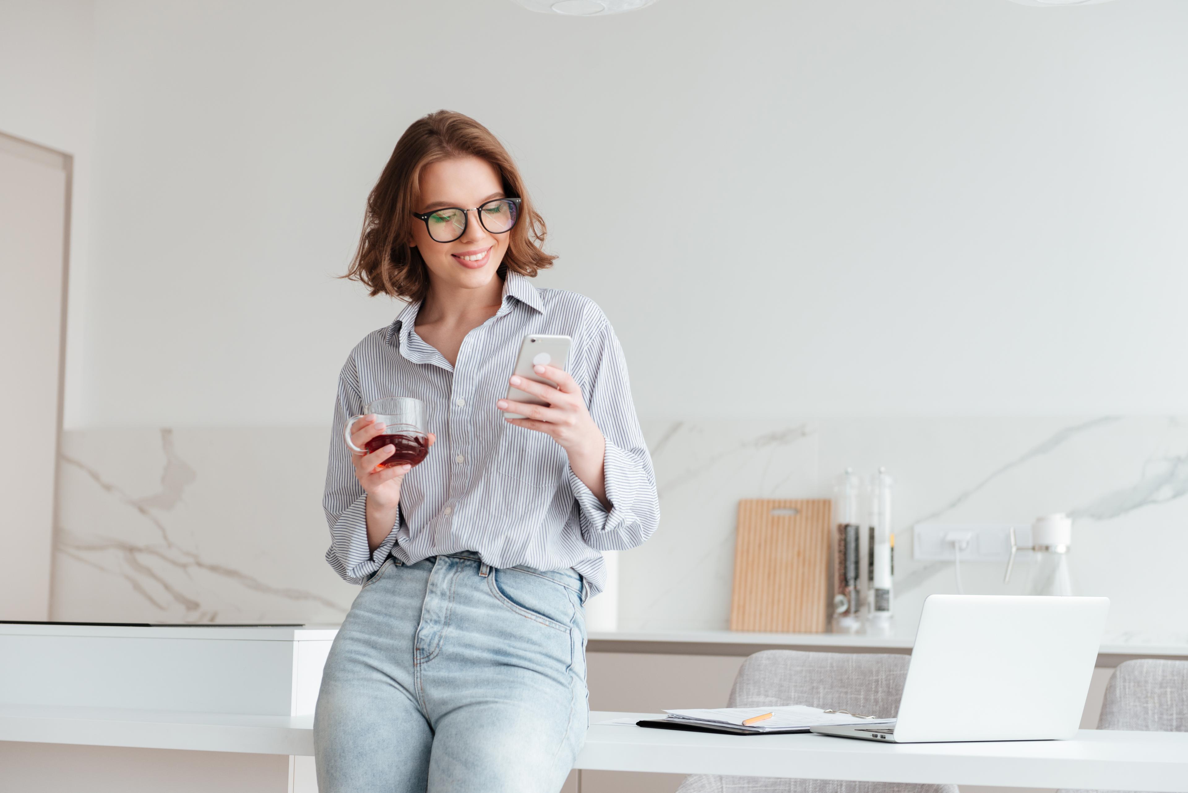 woman using a mobile phone